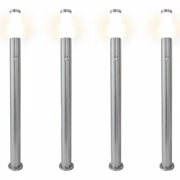 Bundle 4x Grafner XXL Edelstahl-Wegleuchte mit Bewegungsmelder 10S11PIR (4x 14517)