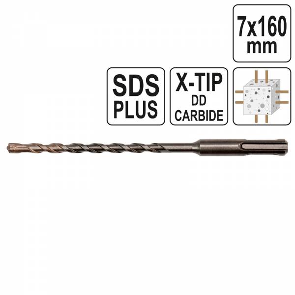 YATO Profi SDS-Plus Beton-Bohrer Premium 7x160mm YT-41937