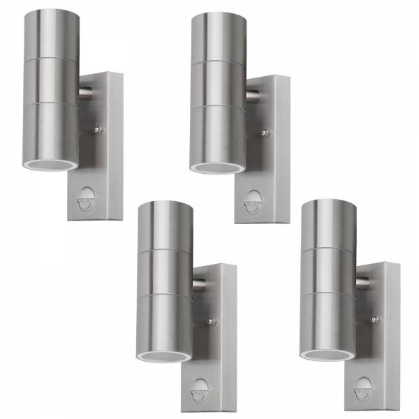 4er Set Grafner Edelstahl Wandlampen 26APIR WL10299
