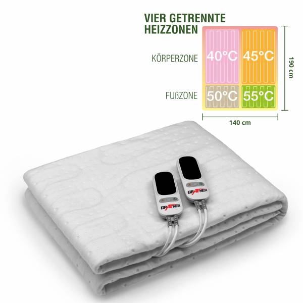 Grafner Wärmeunterbett Polyester 190x 140 cm WB11149