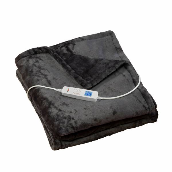 Grafner Wärmedecke Flanell Fleece 180 x 130 cm grau WD10853